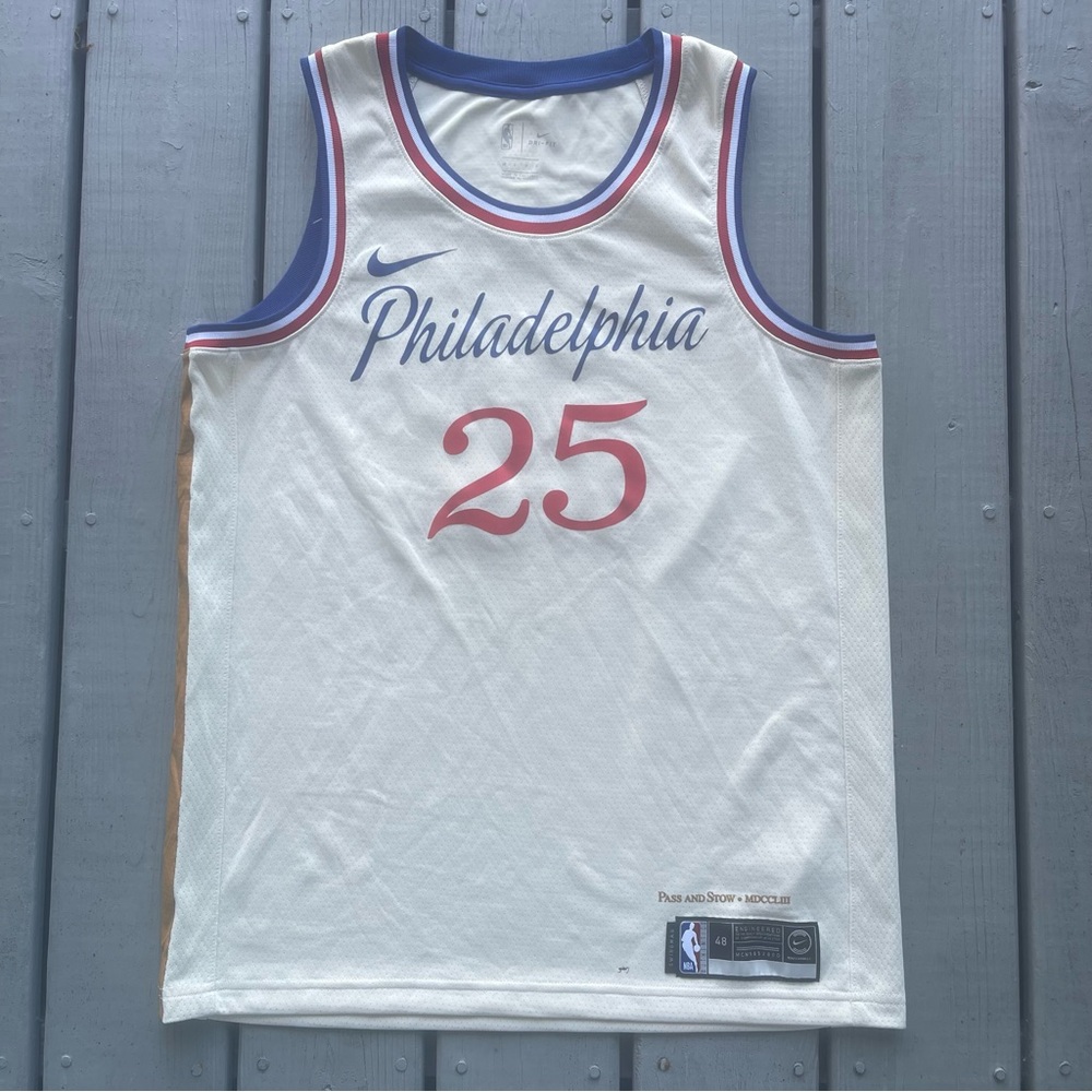 Philadelphia 76ers Ben Simmons 2019/20 City Edition Swingman Jersey Size 48 Lrg